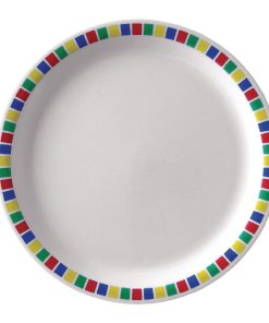 Kristallon Fairground Melamine Dinner Plates 230mm (Pack of 12) (DP981)