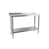 Holmes Stainless Steel Wall Table with Upstand 600mm (DR020)