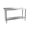 Holmes Stainless Steel Wall Table with Upstand 1500mm (DR023)