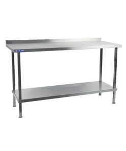 Holmes Stainless Steel Wall Table with Upstand 1500mm (DR023)