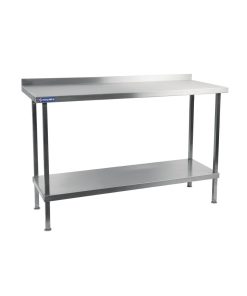 Holmes Stainless Steel Wall Table with Upstand 600mm (DR027)