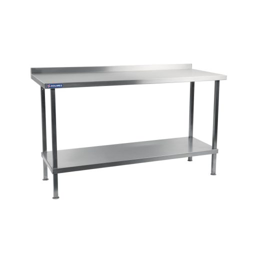 Holmes Stainless Steel Wall Table with Upstand 1500mm (DR030)