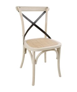 Bolero Bentwood Chairs with Metal Cross Backrest (Pack of 2) (DR306)