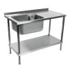 Holmes Fully Assembled Stainless Steel Sink Right Hand Drainer 1200mm (DR388)