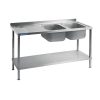 Holmes Fully Assembled Stainless Steel Sink Left Hand Drainer 1800mm (DR393)