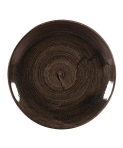 Churchill Stonecast Patina Coupe Plates Black 288mm (Pack of 12) (DR650)