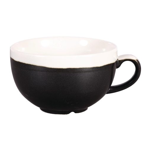 Churchill Monochrome Cappuccino Cup Onyx Black 340ml (Pack of 12) (DR684)