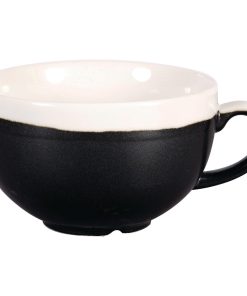 Churchill Monochrome Cappuccino Cup Onyx Black 225ml (Pack of 12) (DR685)