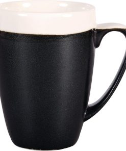 Churchill Monochrome Profile Mug Onyx Black 340ml (Pack of 12) (DR687)