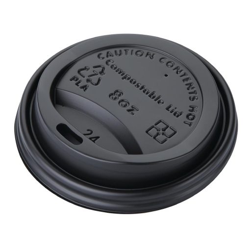 Fiesta Green Compostable Coffee Cup Lids 225ml / 8oz (Pack of 50) (DS054)