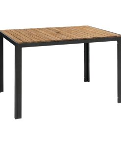 Bolero Acacia Wood and Steel Rectangular Table 1200mm (DS153)
