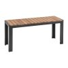 Bolero Rectangular Steel and Acacia Benches 1000mm (Pack of 2) (DS154)