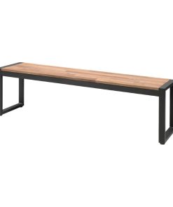 Bolero Acacia Wood and Steel Industrial Benches 1600mm (Pack of 2) (DS158)