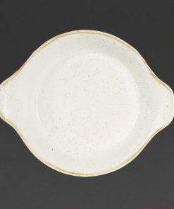 Churchill Stonecast Round Eared Dishes Barley White 180mm (Pack of 6) (DS493)