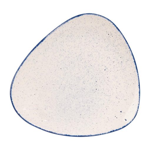 Churchill Stonecast Hints Triangular Plates Indigo Blue 311mm (Pack of 6) (DS580)