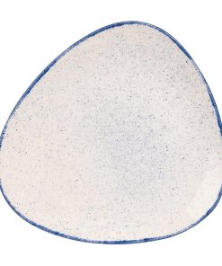 Churchill Stonecast Hints Triangular Plates Indigo Blue 265mm (Pack of 12) (DS581)