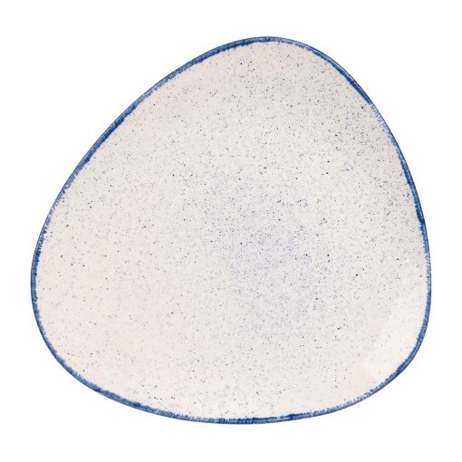 Churchill Stonecast Hints Triangular Plates Indigo Blue 265mm (Pack of 12) (DS581)