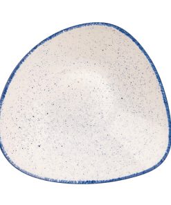 Churchill Stonecast Hints Triangular Plates Indigo Blue 229mm (Pack of 12) (DS582)