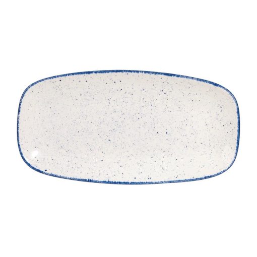 Churchill Stonecast Hints Rectangular Plates Indigo Blue 298mm (Pack of 12) (DS587)