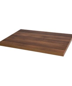 Bolero Pre-drilled Rectangular Table Top Rustic Oak (DT442)