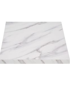 Bolero Pre-drilled Square Table Top 600mm Marble Effect (DT444)