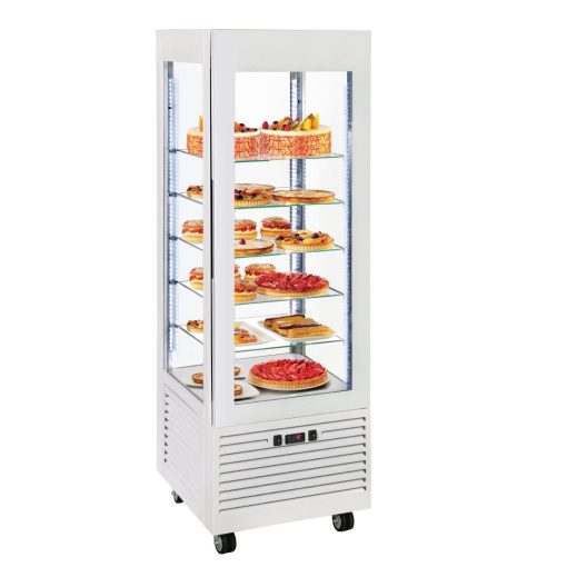 Roller Grill Display Fridge with Fixed Shelves White (DT735)