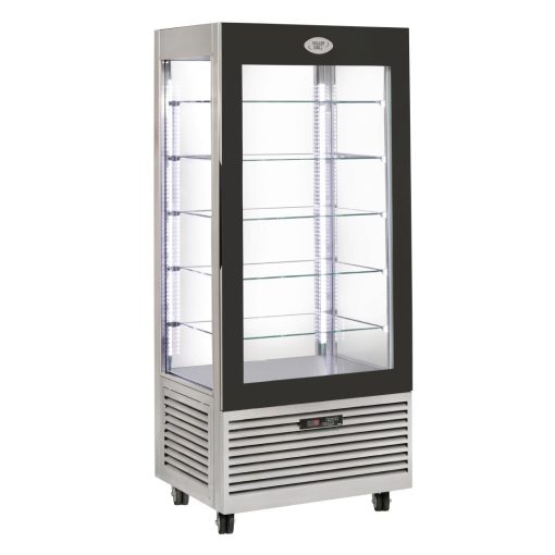 Roller Grill Display Fridge with Fixed Shelves Stainless Steel (DT736)