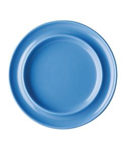 Olympia Heritage Raised Rim Plates Blue 203mm (Pack of 4) (DW140)