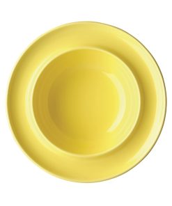 Olympia Heritage Raised Rim Bowls Yellow 205mm (Pack of 4) (DW148)