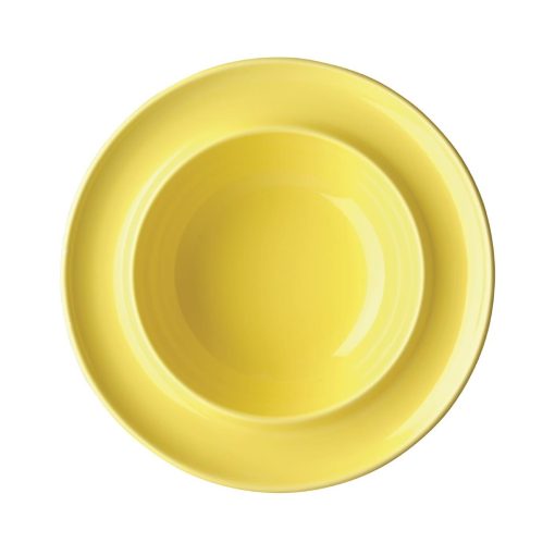 Olympia Heritage Raised Rim Bowls Yellow 205mm (Pack of 4) (DW148)