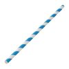 Utopia Biodegradable Paper Straws Blue Stripes (Pack of 250) (DW198)