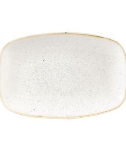 Churchill Stonecast Rectangular Plates Barley White 157 x 237mm (DW325)