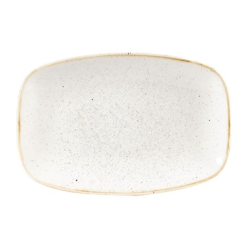 Churchill Stonecast Rectangular Plates Barley White 157 x 237mm (DW325)