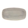 Churchill Stonecast Rectangular Plates Peppercorn Grey 189 x 355mm (DW330)