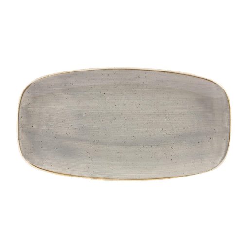Churchill Stonecast Rectangular Plates Peppercorn Grey 189 x 355mm (DW330)
