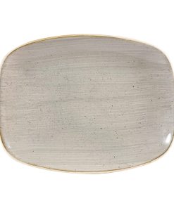 Churchill Stonecast Rectangular Plates Peppercorn Grey 202 x 261mm (DW332)