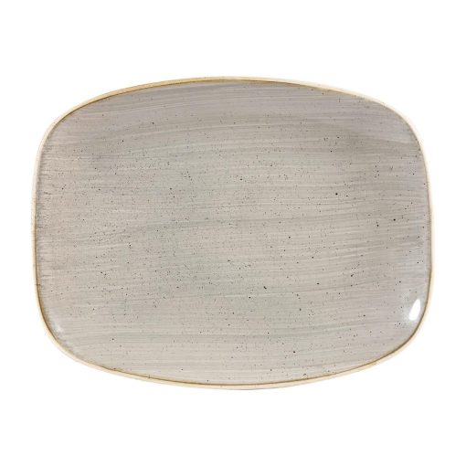Churchill Stonecast Rectangular Plates Peppercorn Grey 202 x 261mm (DW332)
