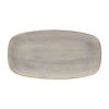 Churchill Stonecast Rectangular Plates Peppercorn Grey 127 x 269mm (DW335)