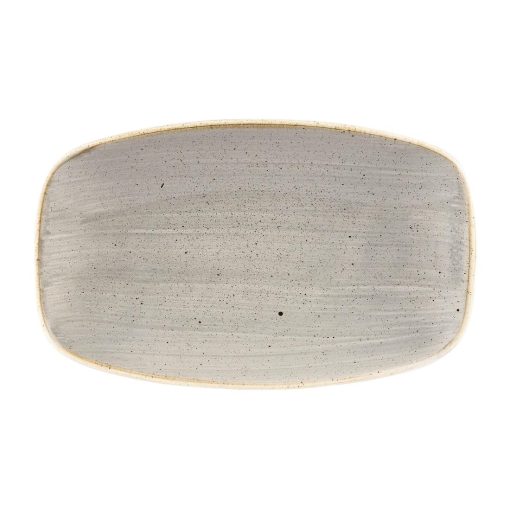 Churchill Stonecast Rectangular Plates Peppercorn Grey 121 x 200mm (DW336)