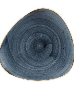Churchill Stonecast Triangular Plates Blueberry 192mm (Pack of 12) (DW364)