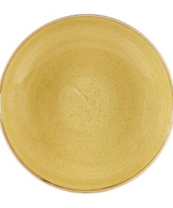 Churchill Stonecast Coupe Bowls Mustard Seed Yellow 310mm (Pack of 6) (DW377)