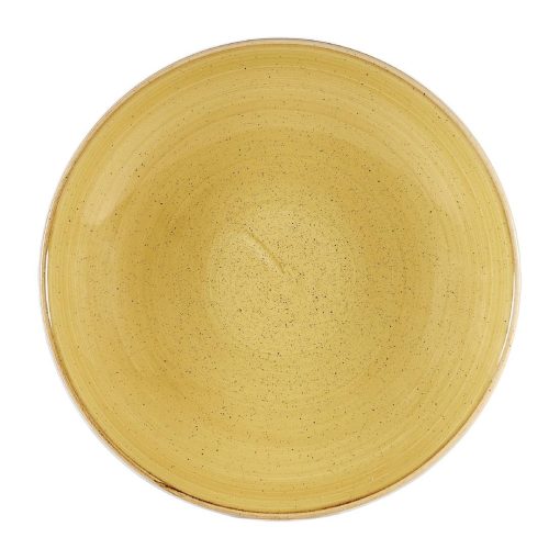 Churchill Stonecast Coupe Bowls Mustard Seed Yellow 310mm (Pack of 6) (DW377)