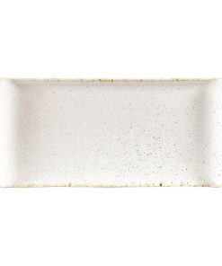 Churchill Stonecast Rectangular Plates Barley White 145 x 300mm (DW378)