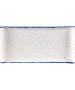 Churchill Stonecast Hints Rectangular Plates Indigo Blue 145 x 300mm (Pack of 6) (DW381)