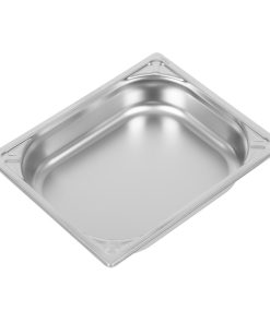 Vogue Heavy Duty Stainless Steel 1/2 Gastronorm Pan 65mm (DW438)
