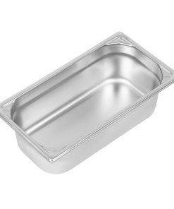Vogue Heavy Duty Stainless Steel 1/3 Gastronorm Pan 100mm (DW443)