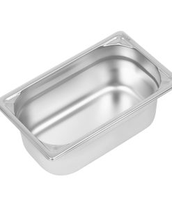 Vogue Heavy Duty Stainless Steel 1/4 Gastronorm Pan 100mm (DW447)