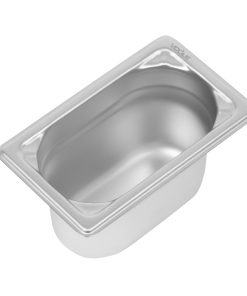 Vogue Heavy Duty Stainless Steel 1/9 Gastronorm Pan 100mm (DW454)