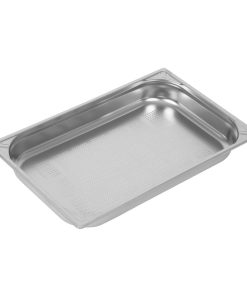 Vogue Heavy Duty Stainless Steel Perforated 1/1 Gastronorm Pan 65mm (DW461)