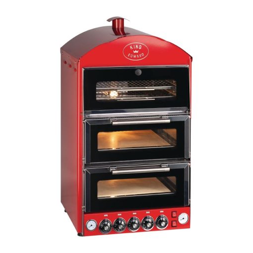 King Edward Pizza King Oven and Warmer PK2W Red (DW477)